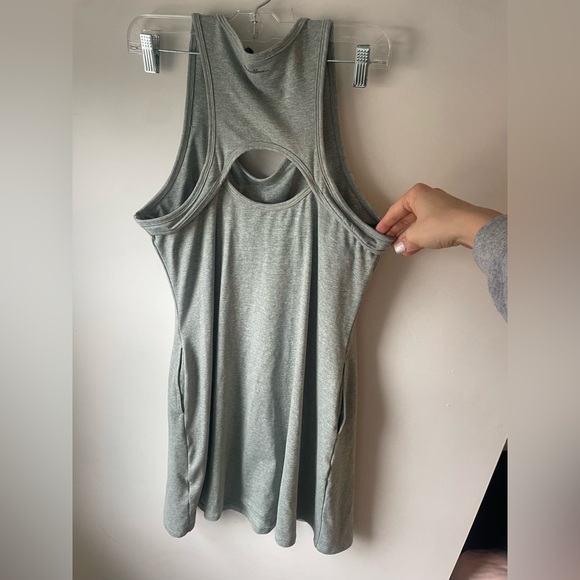 Eddie Bauer Heather Blue Grey Casual Athleisure Tank Dress Large - Picture 4 of 6